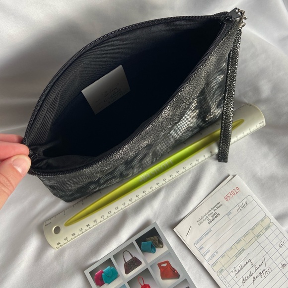 Michelle LaLonde Black leather clutch purse purchased at art show - Picture 4 of 6